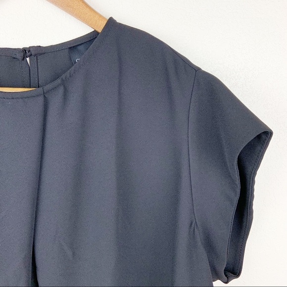 ASOS Curve Fold Over Pleat Short Sleeve Blouse - Picture 3 of 8